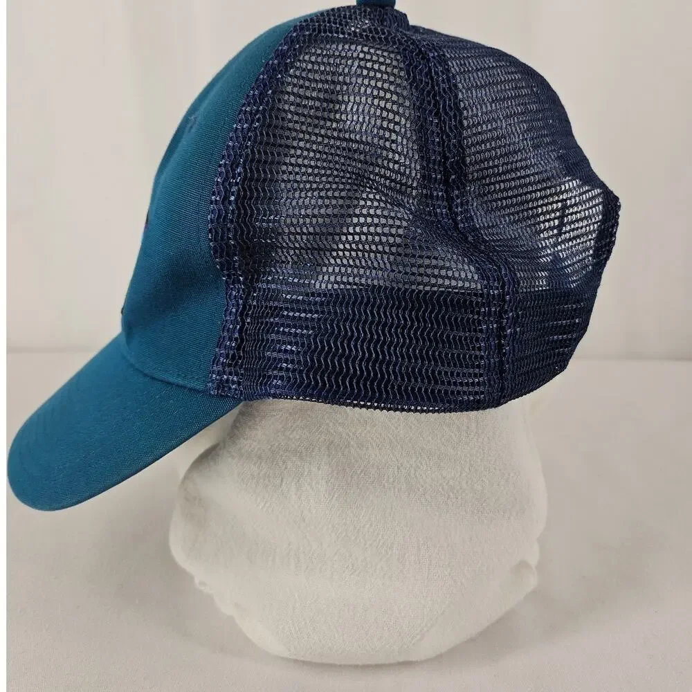 VINTAGE PATAGONIA TEAL MESH BACK SNAPBACK CAP – CLASSIC DESIGN – ORGANIC COTTON